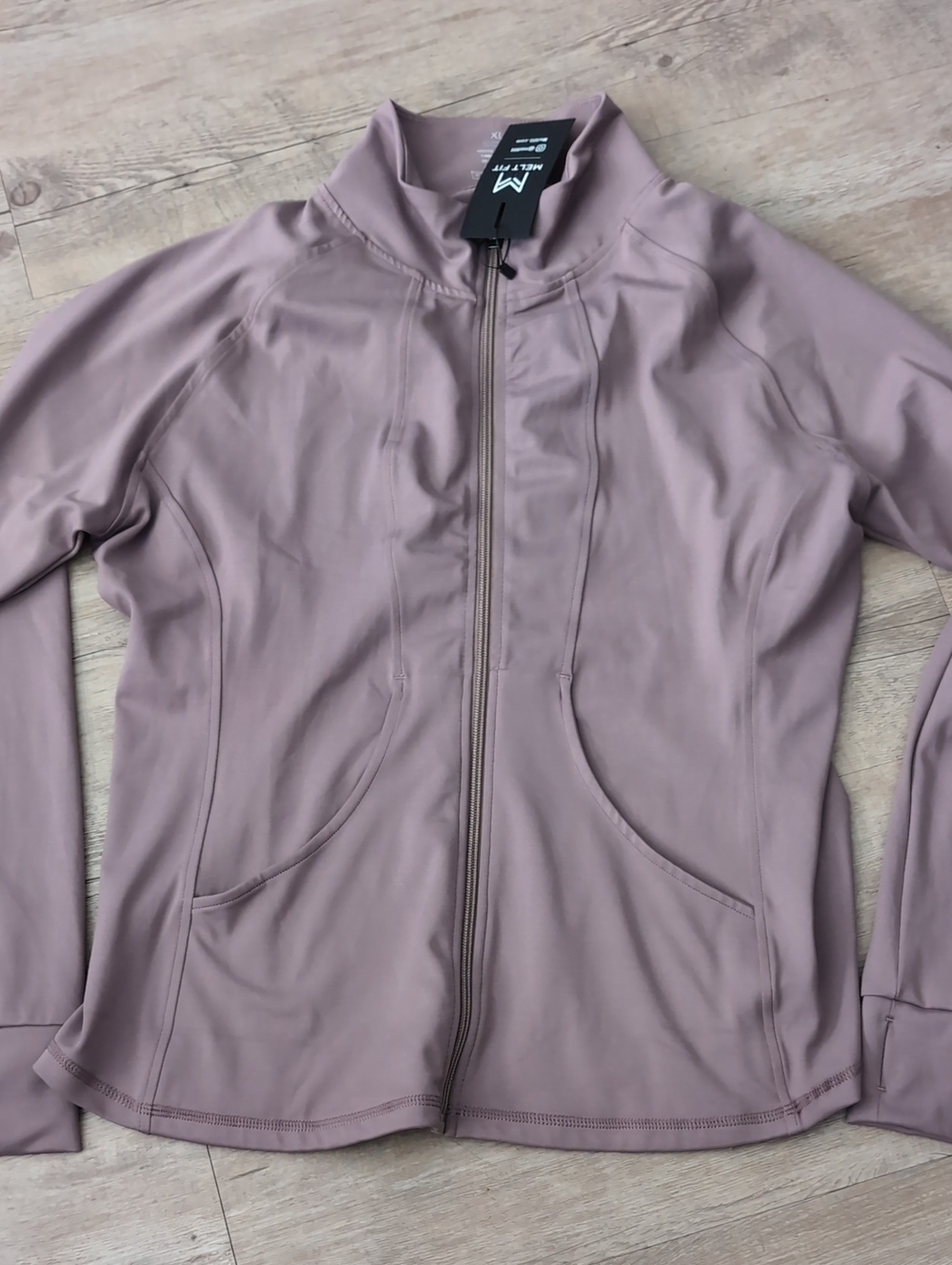 Melt Fit Dusty Mauve Zip-Front Active Jacket- XL
